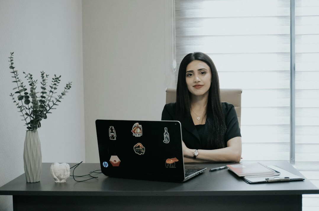 mystery writer at desk