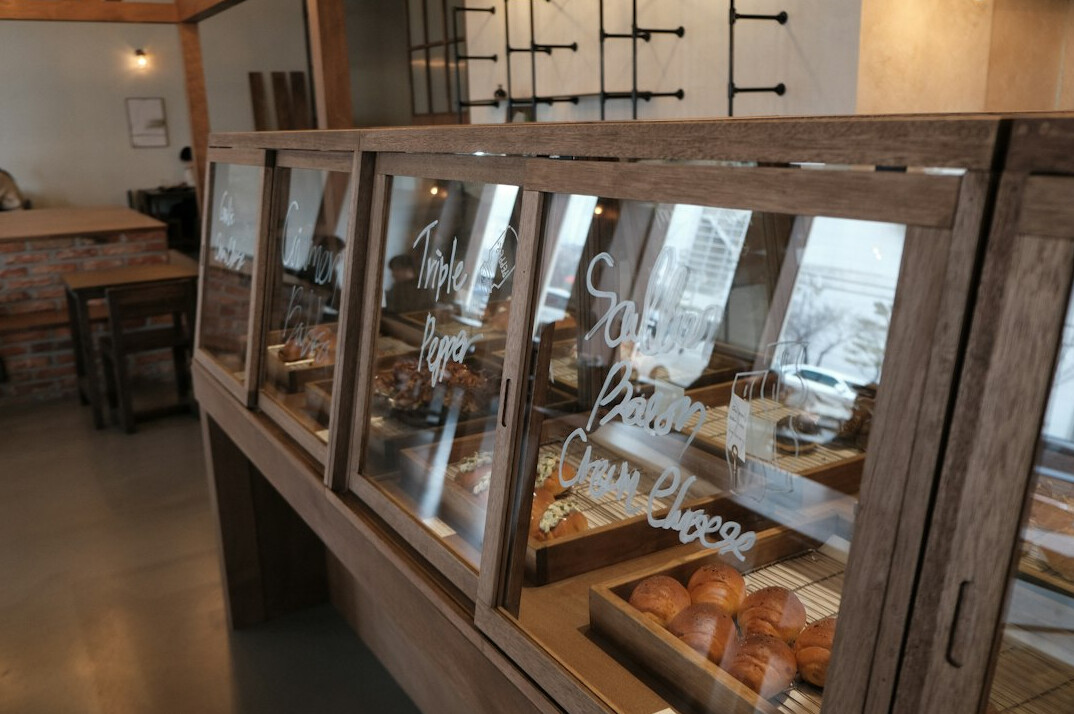 bakery interior with bread